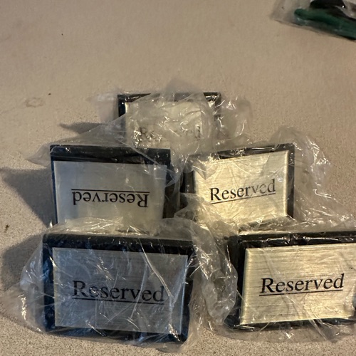 Table Reserve Sign - Image 1