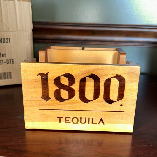 1800 Tequila Straw Napkin Caddy - Still In Box - Image 1