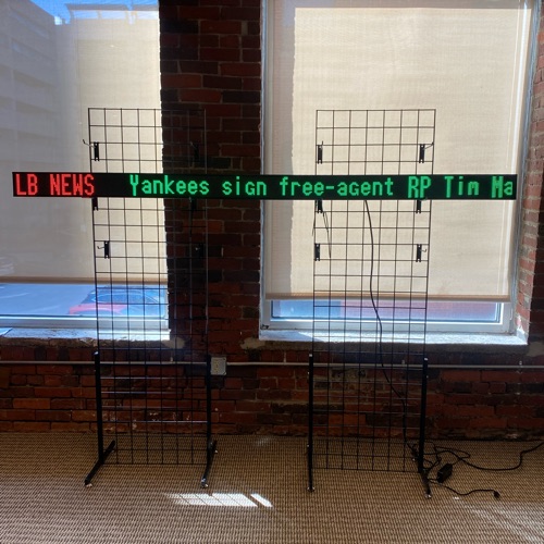 LED Sports Ticker - 93” long - add-on for stocks available - 16 pixels high - Image 1