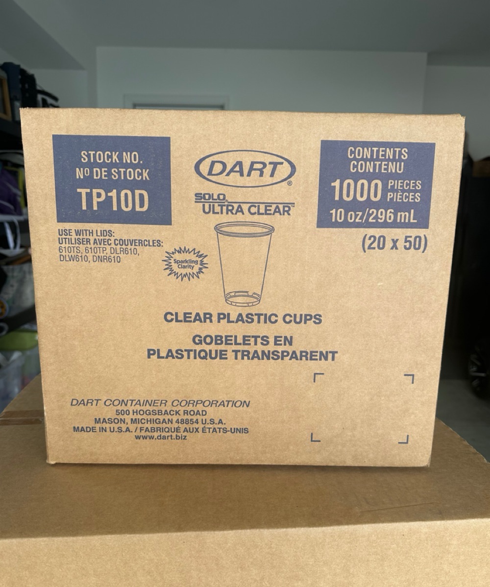 10 oz Clear Cups
1000/ Case - Image 1