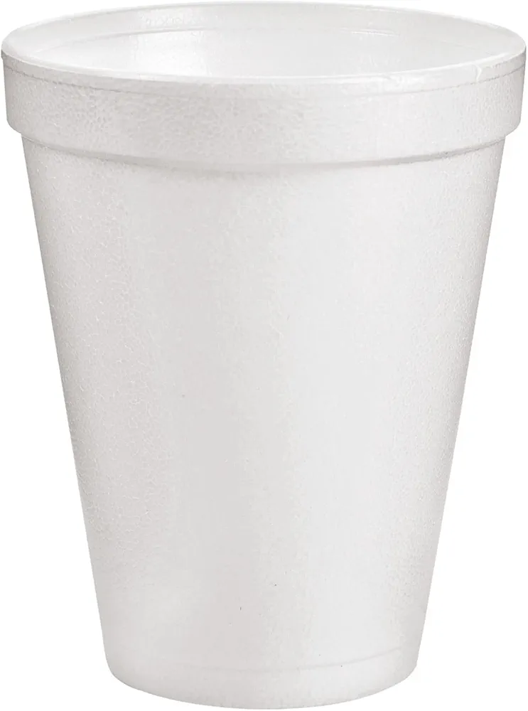 Cups - 1000 - 10 oz white foam tall insulated cups - Image 1