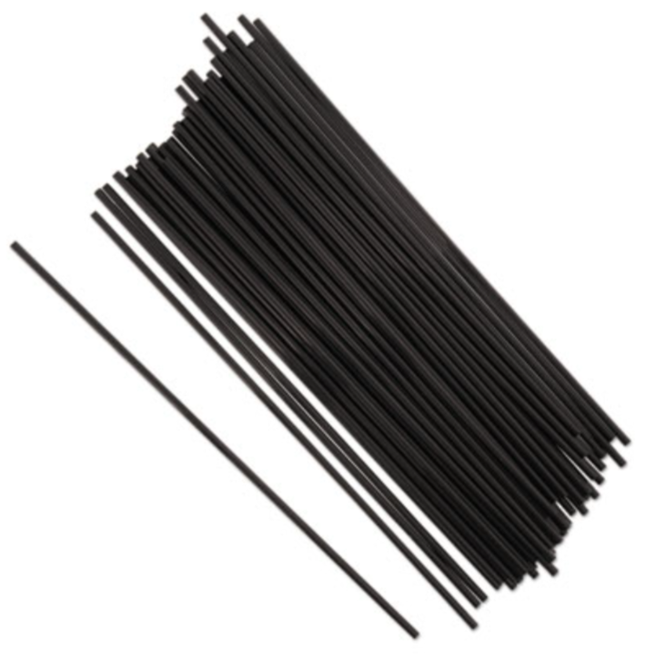 7 1/2 Black Sip Stirrers - 10 packs of 1,000 - Image 1