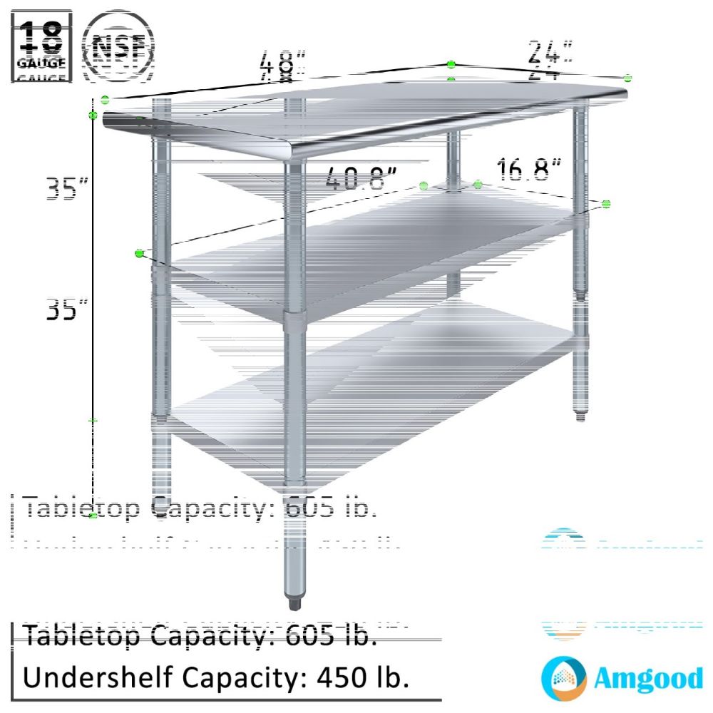 Stainless Steel Commercial Worktable – Heavy-Duty Prep Station for Professional Kitchens - Image 1