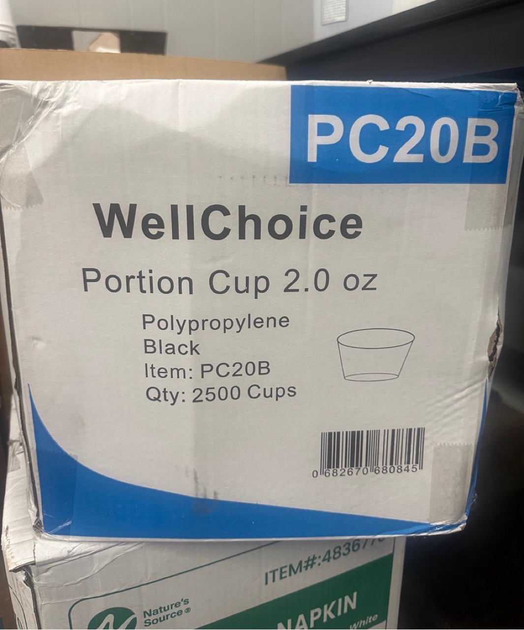 WellChoice Portion Cup 2.0 oz Black Polypropylene Cups - Image 1