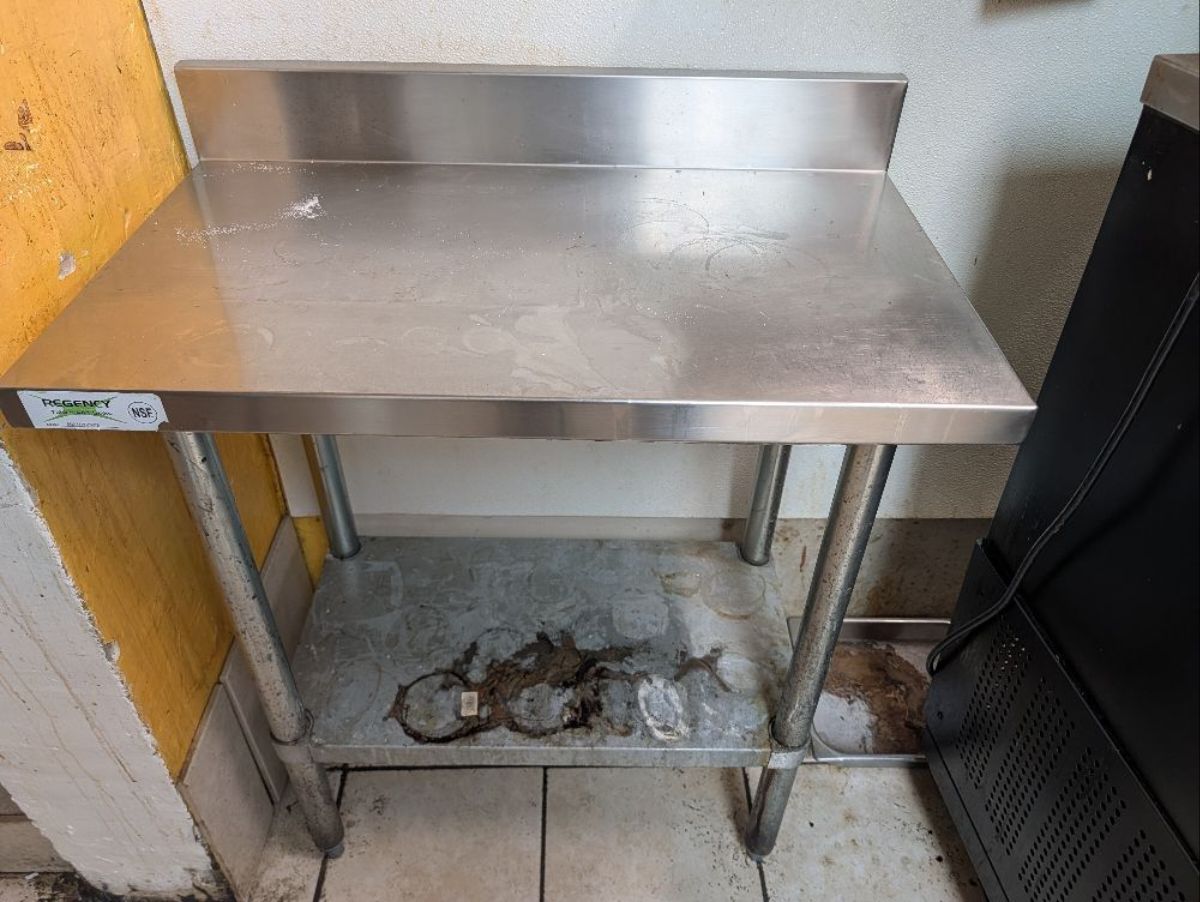Stainless Steel steel Prep Table 18x30 w/ backslash - Image 1
