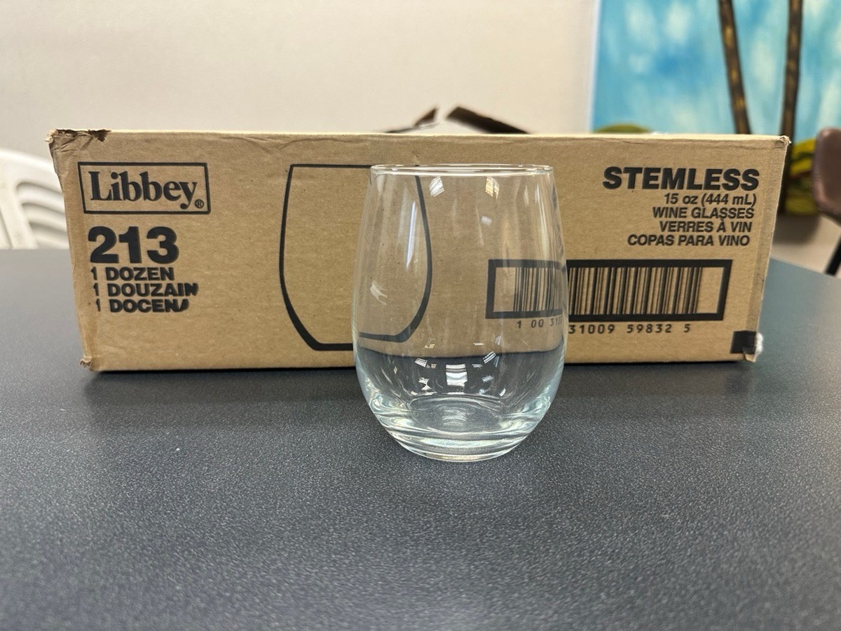 Libbey Stemless Wine Glasses - Set of 12 - Image 1