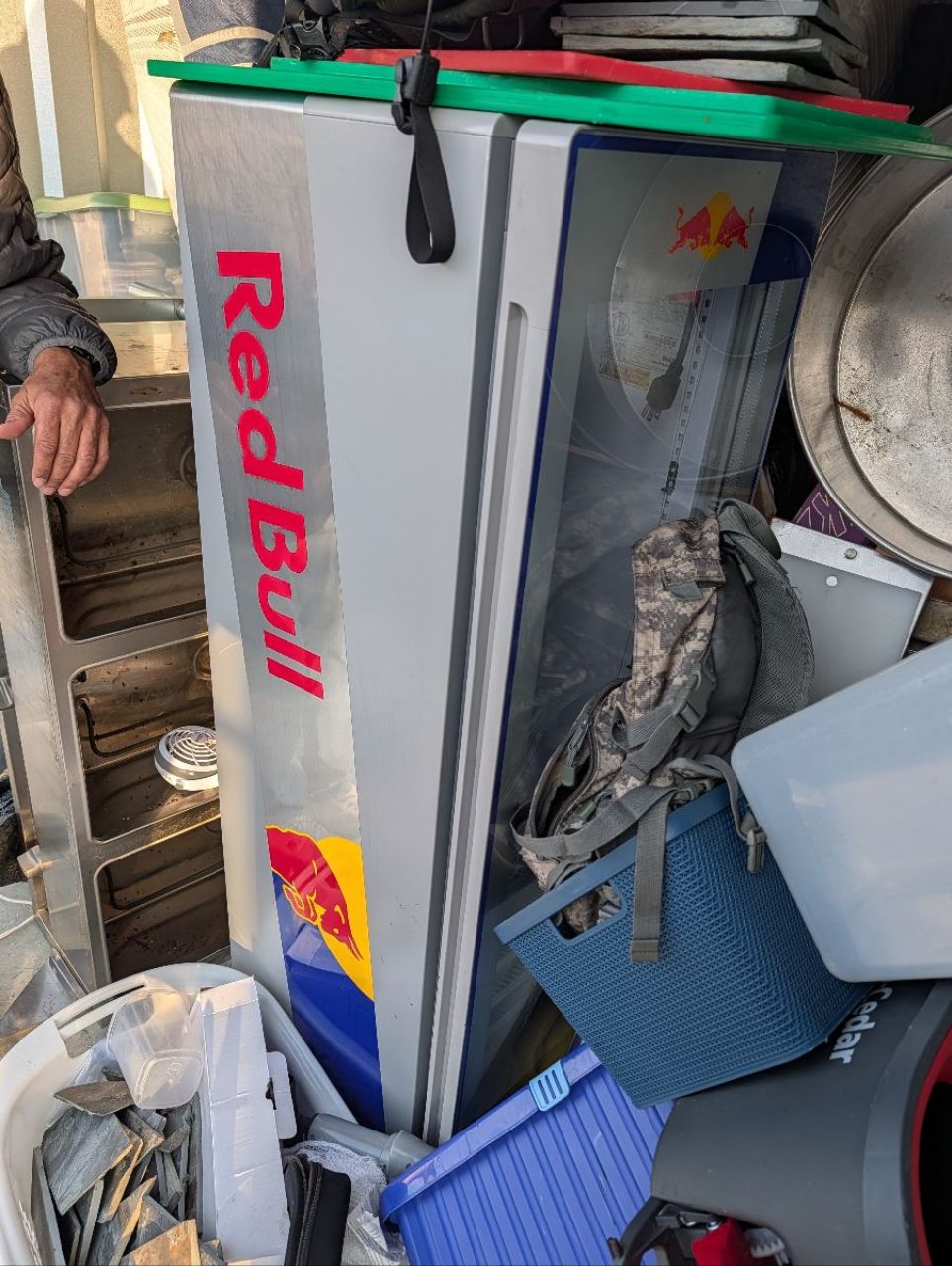 Red Bull branded slim-sized commercial display refrigerator - Image 1
