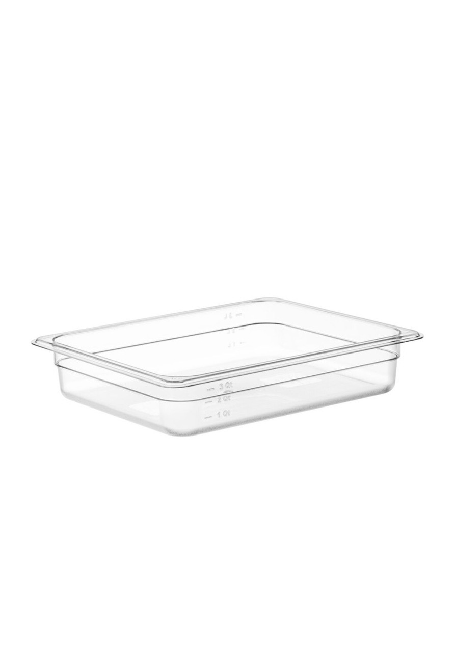 1/2 Size 2 1/2" Deep Clear Polycarbonate Food Pan - Image 1