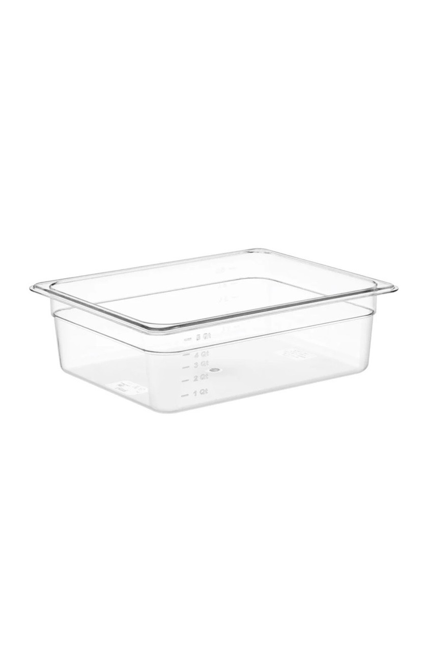 1/2 Size 4" Deep Clear Polycarbonate Food Pan - Image 1