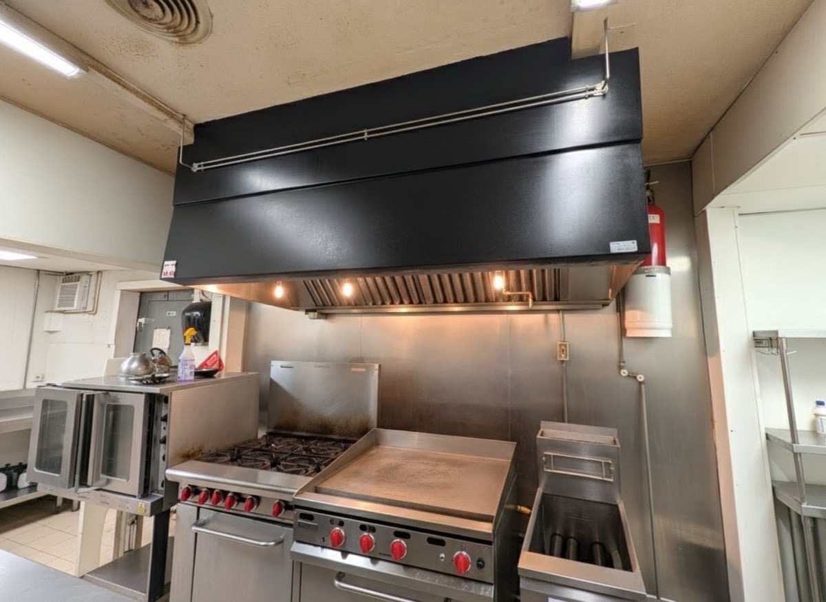 8ft. Commercial Kitchen Hood & Fire Suppression System - Image 1