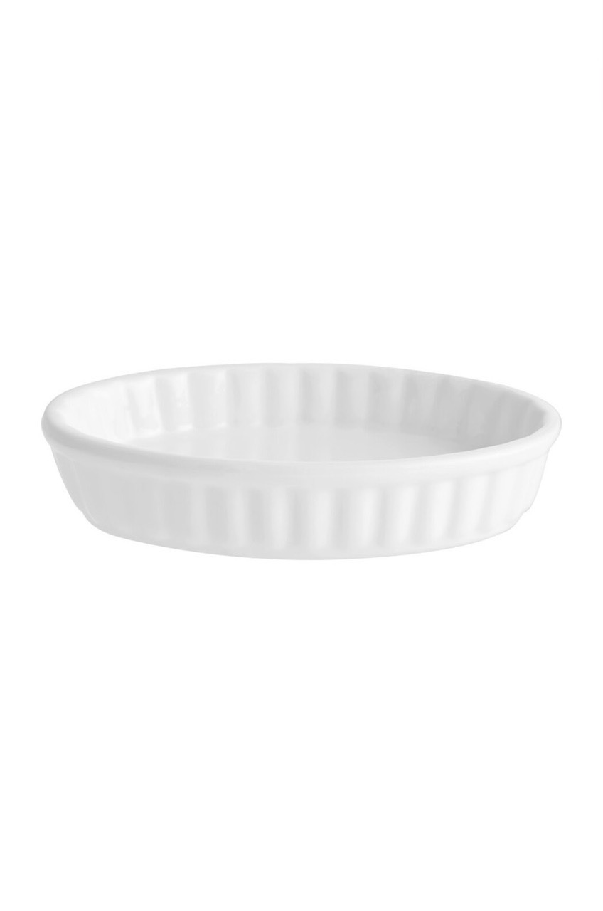 6oz Porcelain Oval Porcelain Crème Brûlée or Soufflé Dish - Image 1