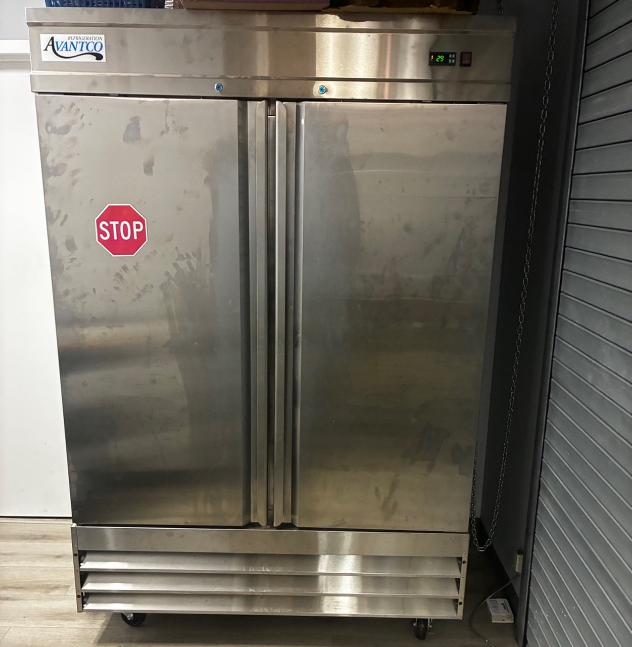 Avantco S/S 2 Door Reach in Freezer - Image 1