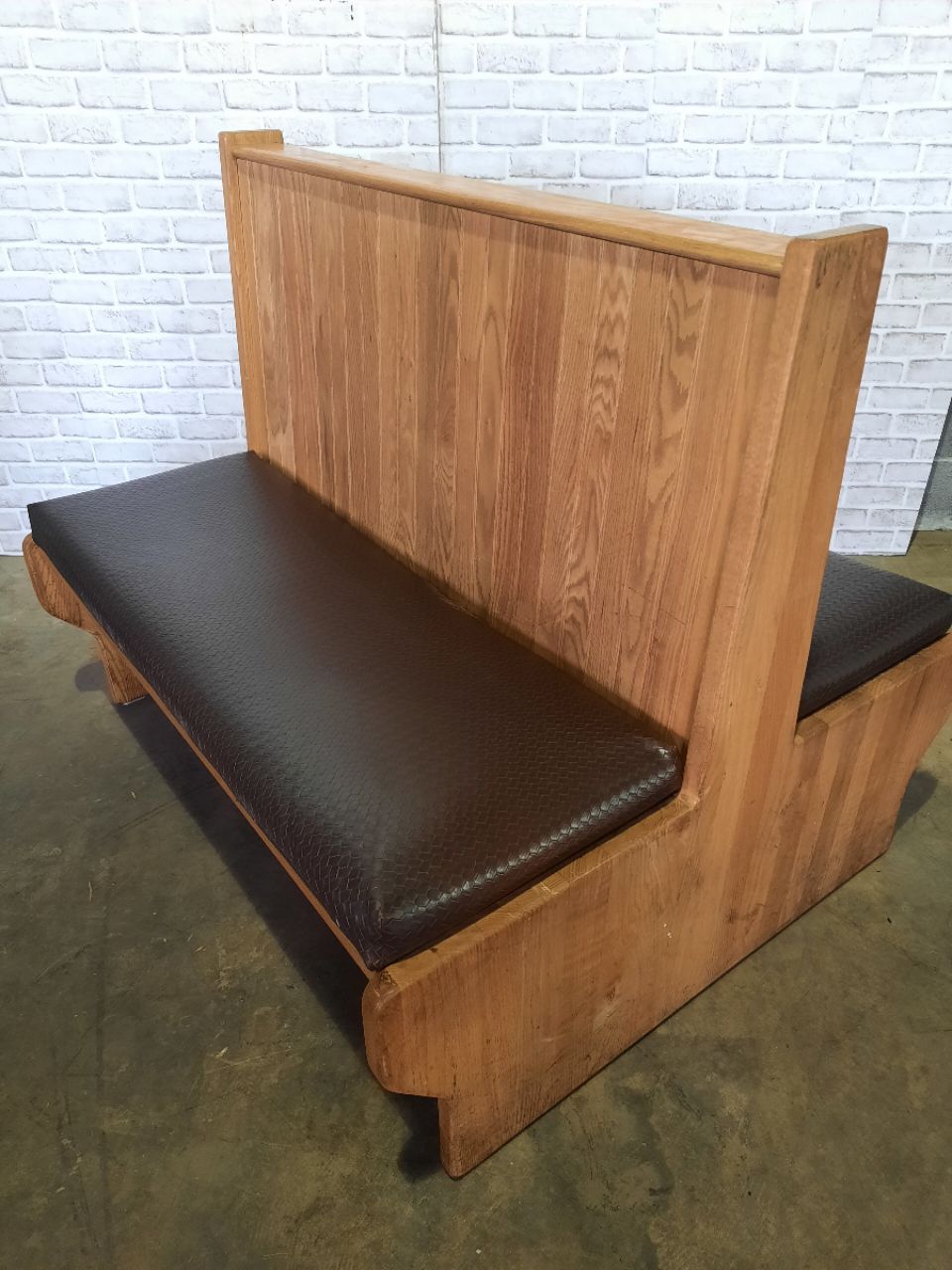 Double Sided Wooden Booth With Padded Seat.
Dimensions 48"W x 42"D x 40.5"
2 available - Image 2