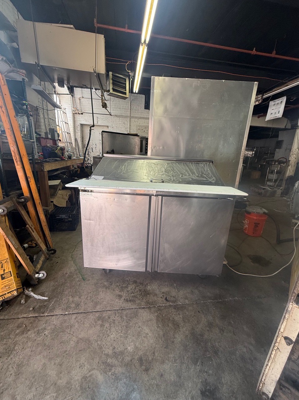 DELFIELD 4448NP-18M 48” Sandwich Prep Table Cooler Refrigerator USED - Image 1