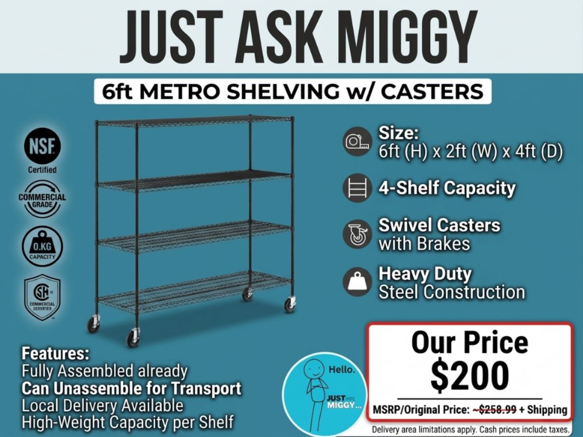 6ft Metro Wire Racks $200 - Image 3