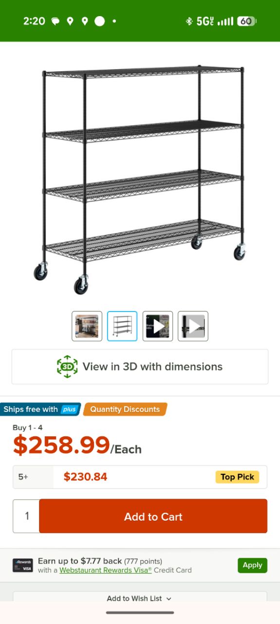6ft Metro Wire Racks $200 - Image 4