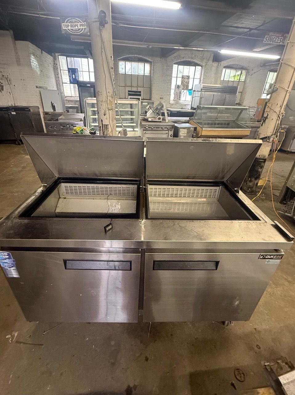 DUKERS 60” MEGATOP SANDWICH PREP TABLE COOLER USED - Image 3