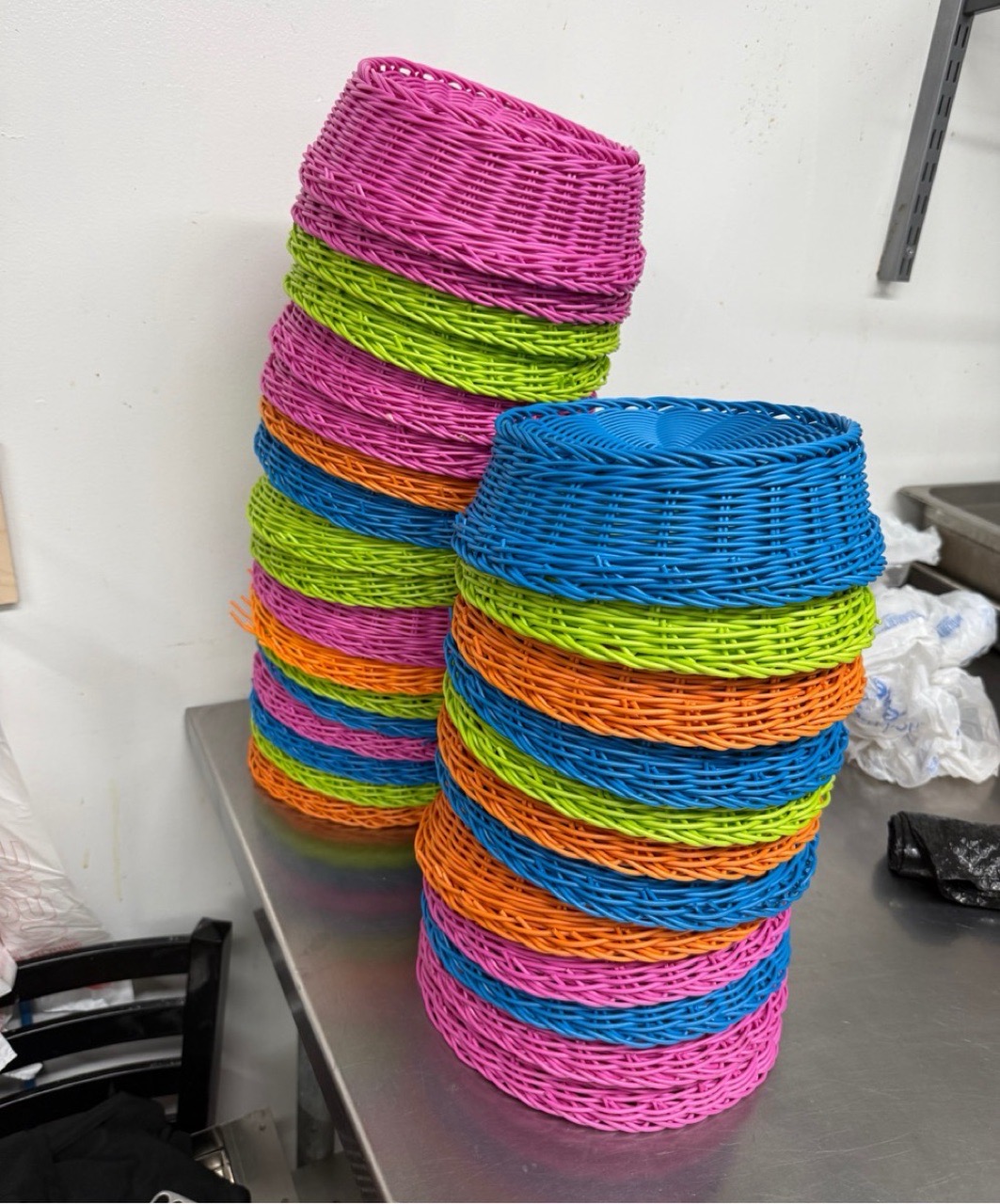Circle Rattan Baskets
Assorted Colors - Image 1