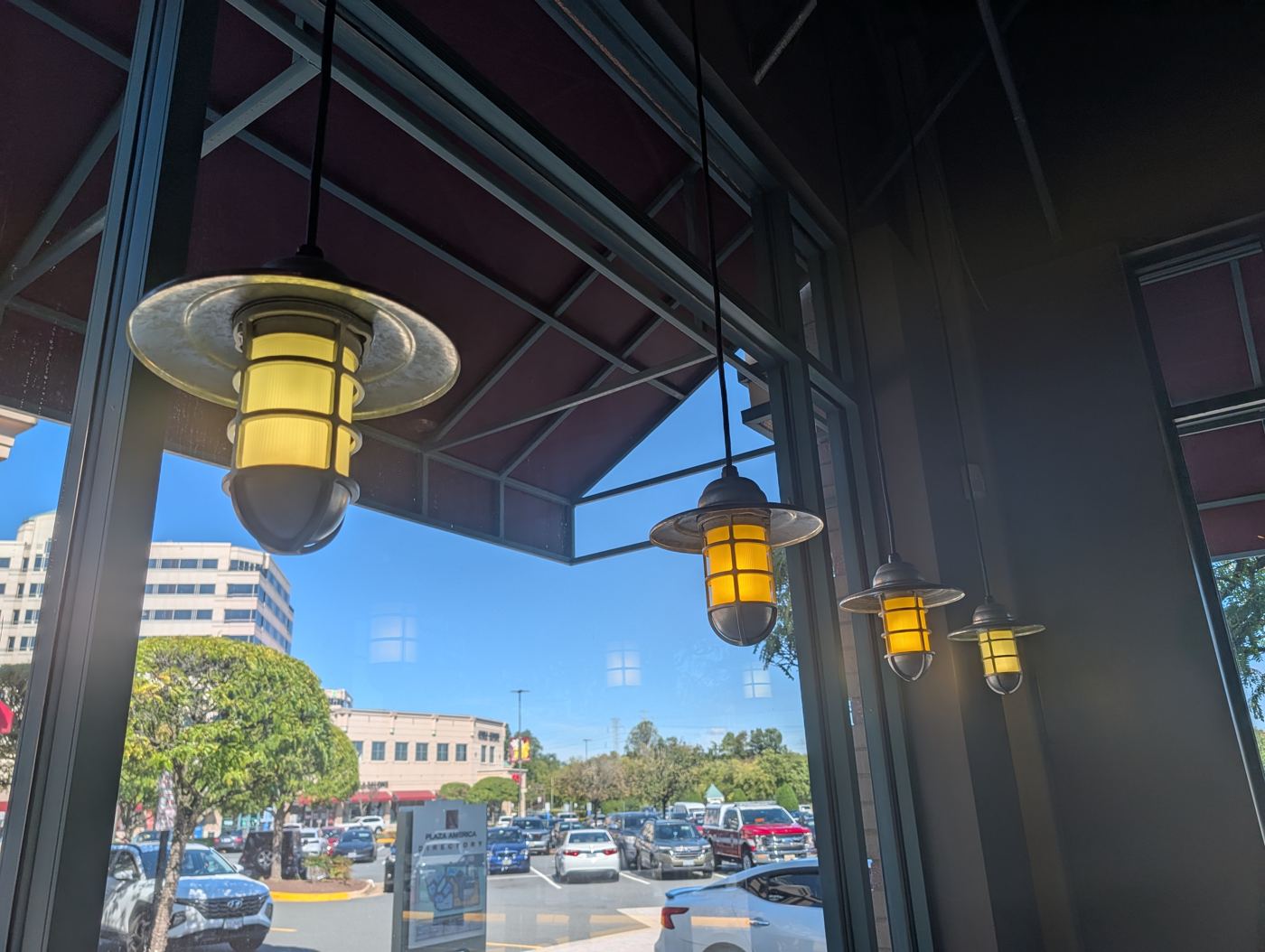 Caged Glass Cylinder Pendant Lights - Image 1