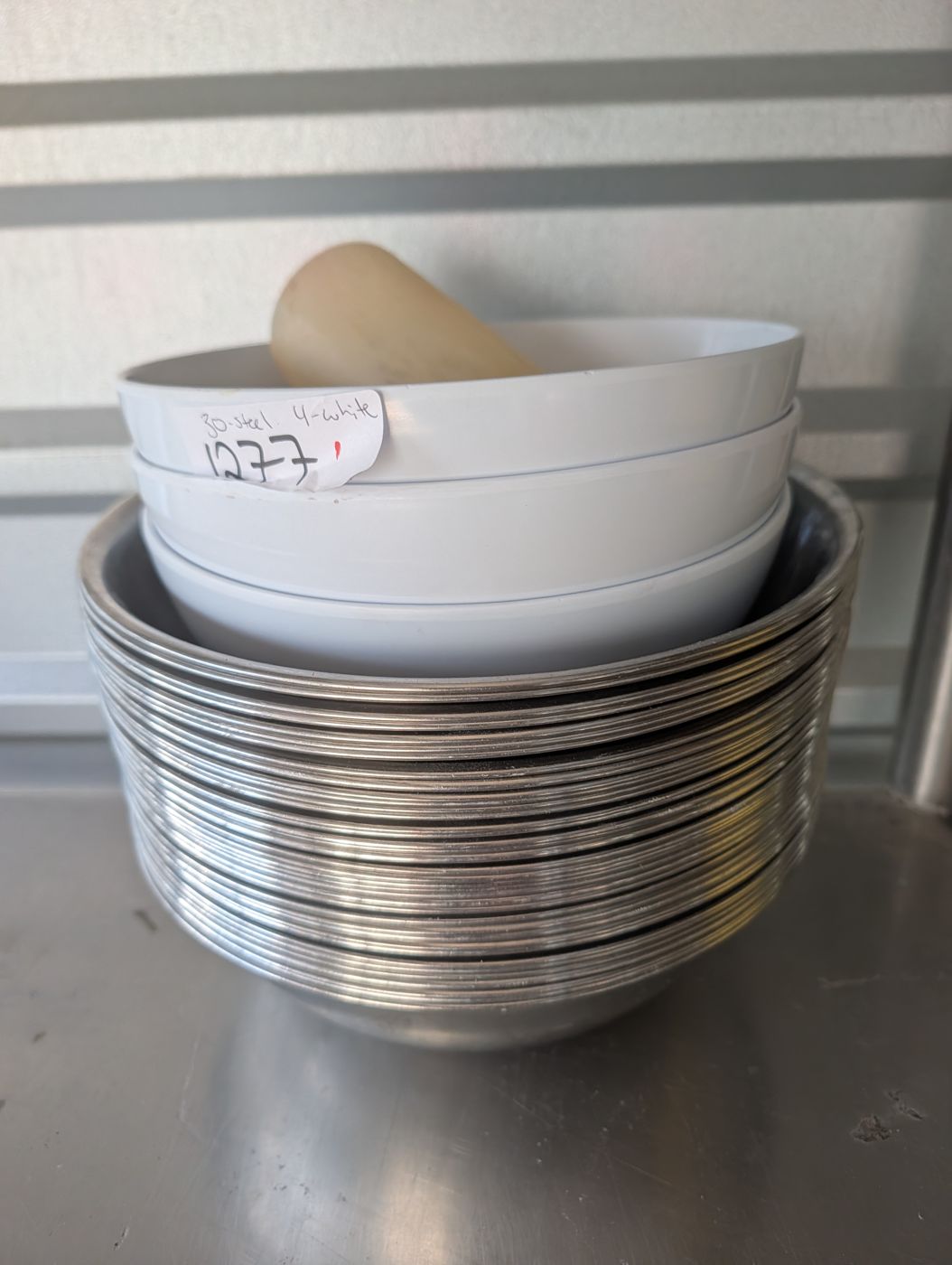 Large White Bowls, Lot of 4 - Image 3