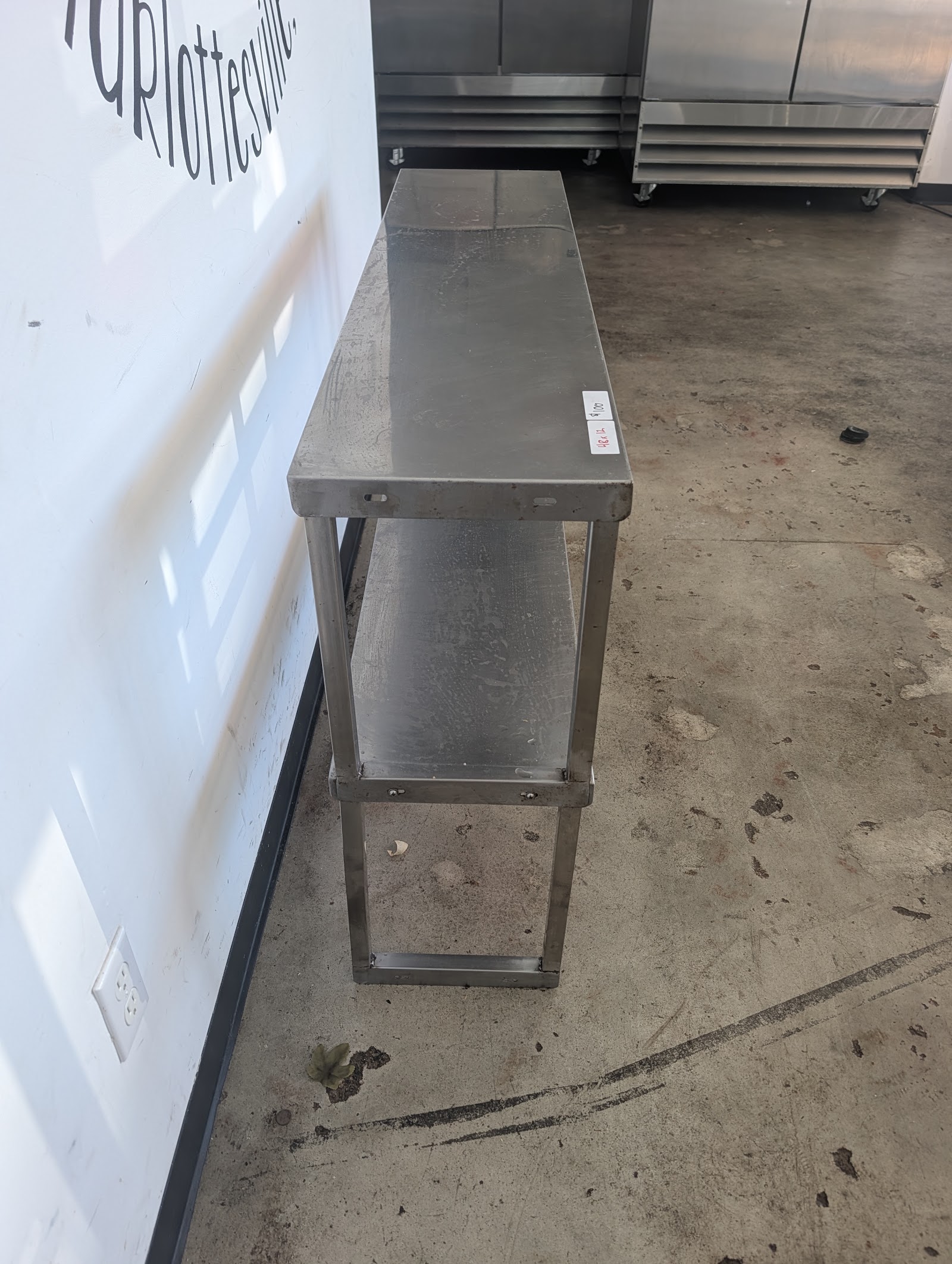 Stainless Steel Wall Table 48" x 12" with Undershelf - Image 3