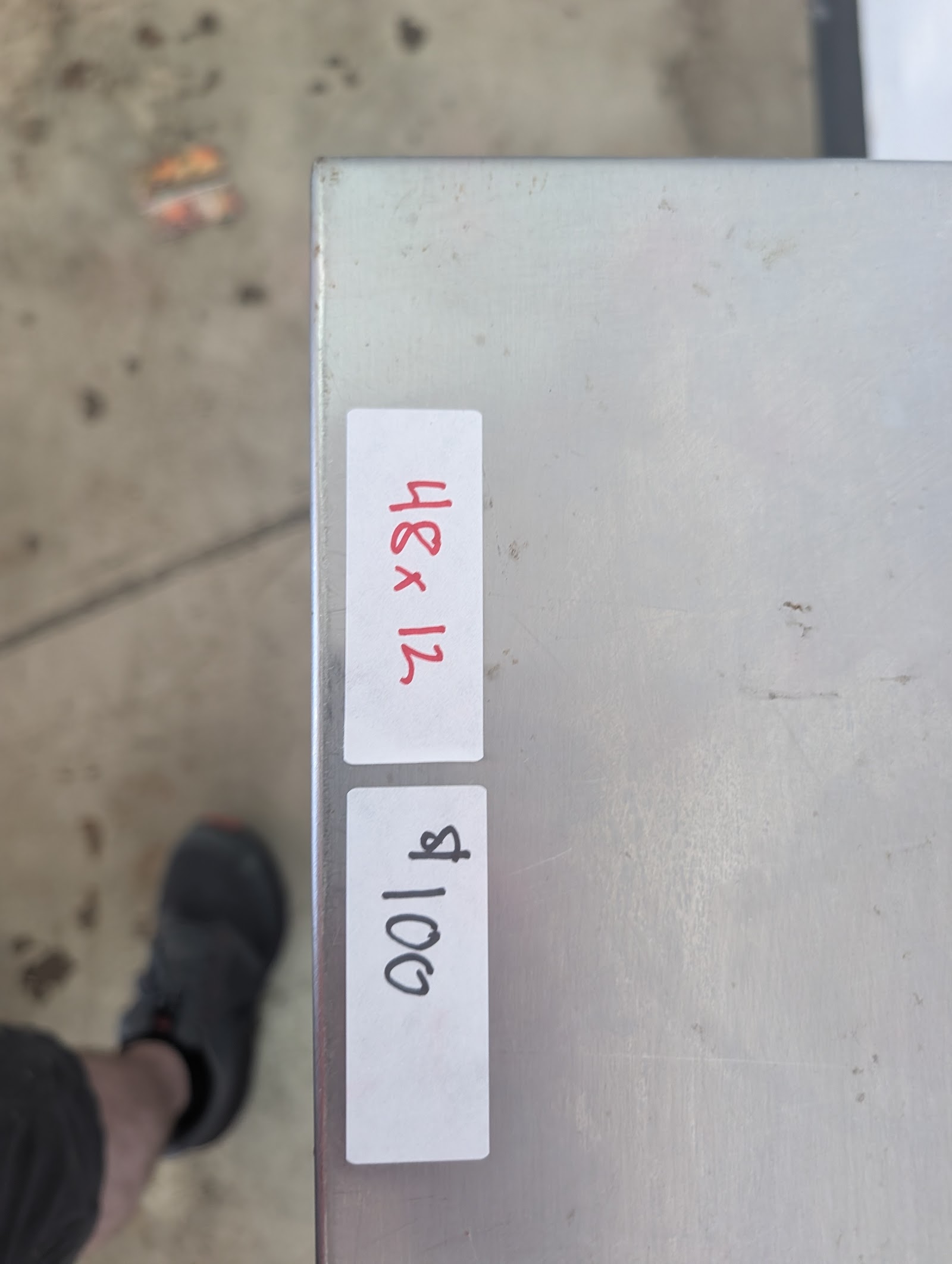 Stainless Steel Wall Table 48" x 12" with Undershelf - Image 5