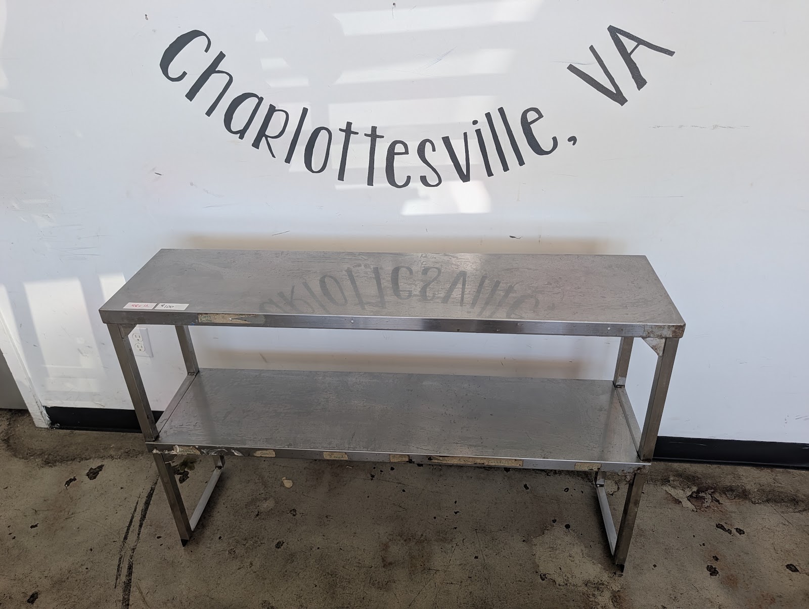 Stainless Steel Wall Table 48" x 12" with Undershelf - Image 4
