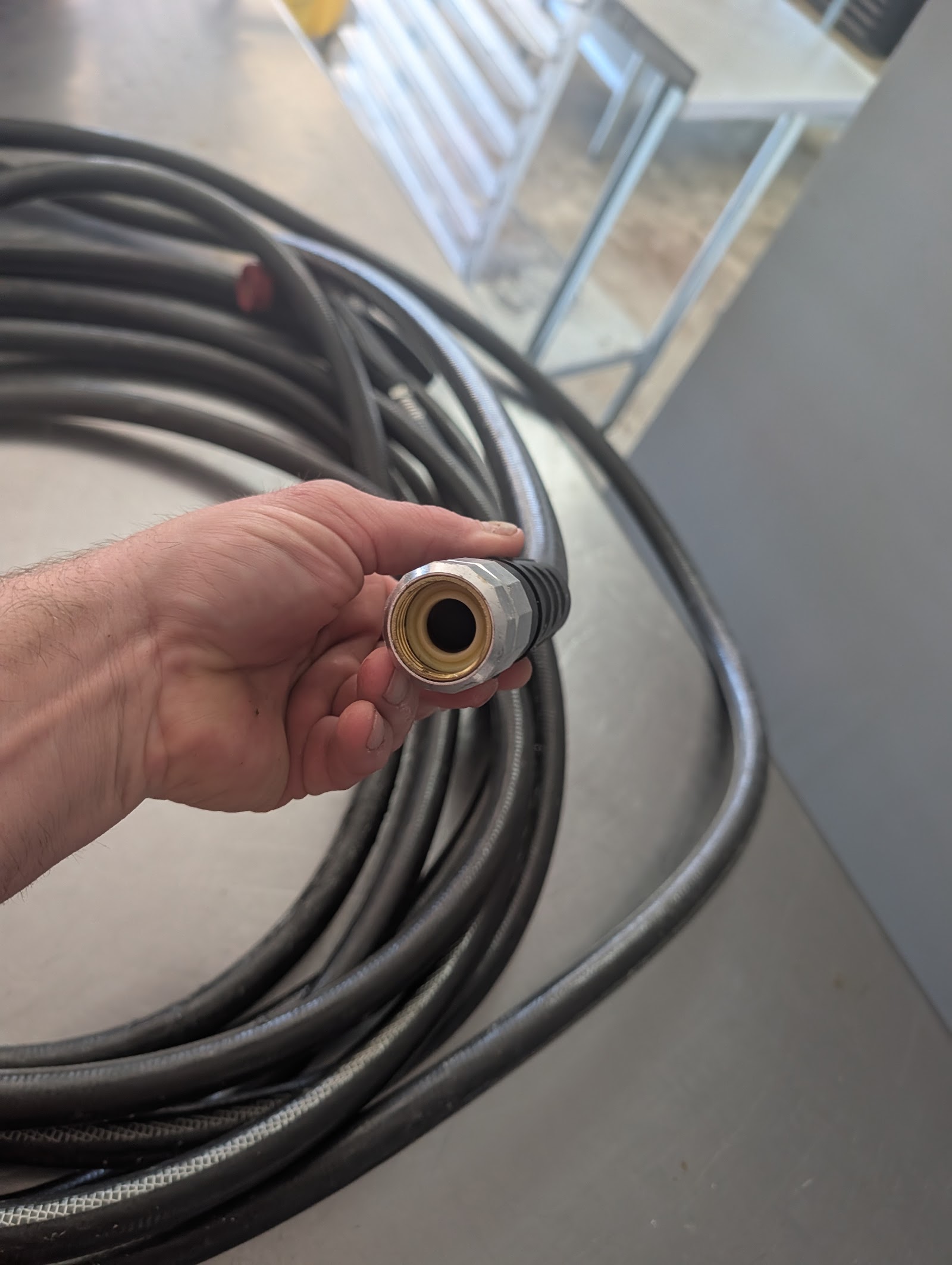 Heavy Rubber Water Hose with Spray Nozzle - Image 2