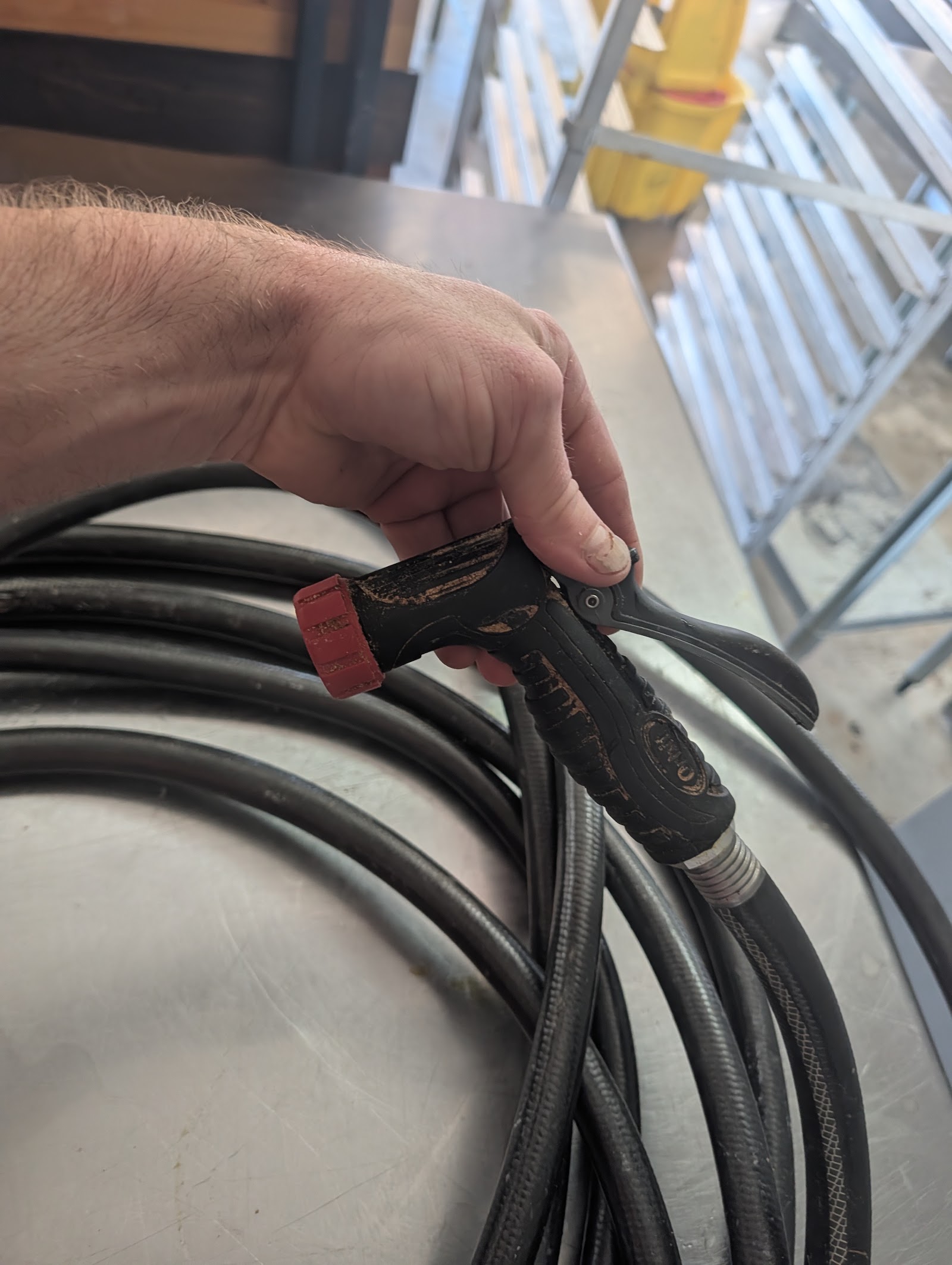 Heavy Rubber Water Hose with Spray Nozzle - Image 3