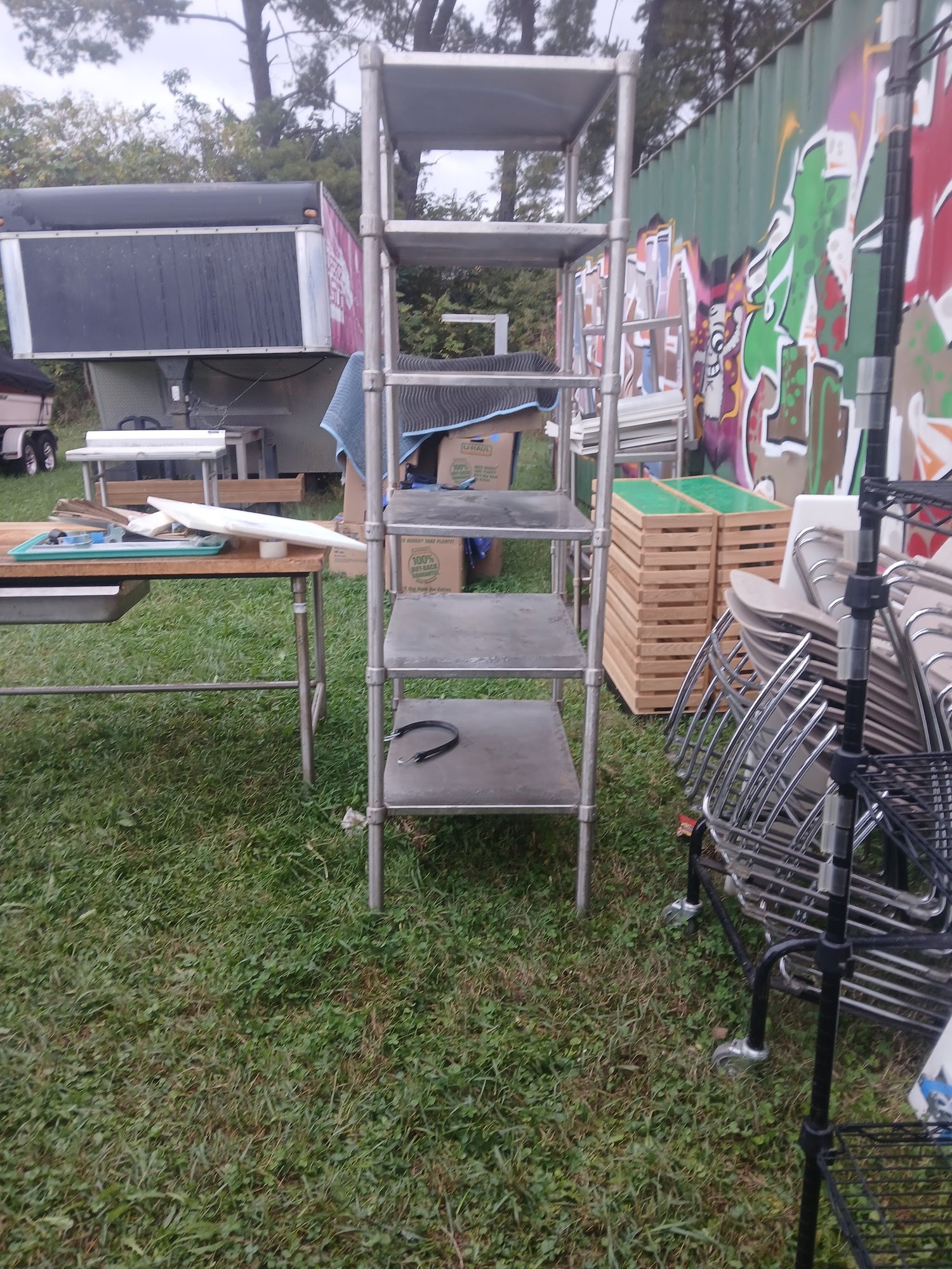 Aluminum / Stainless 5-Tier Shelving Unit - Image 2