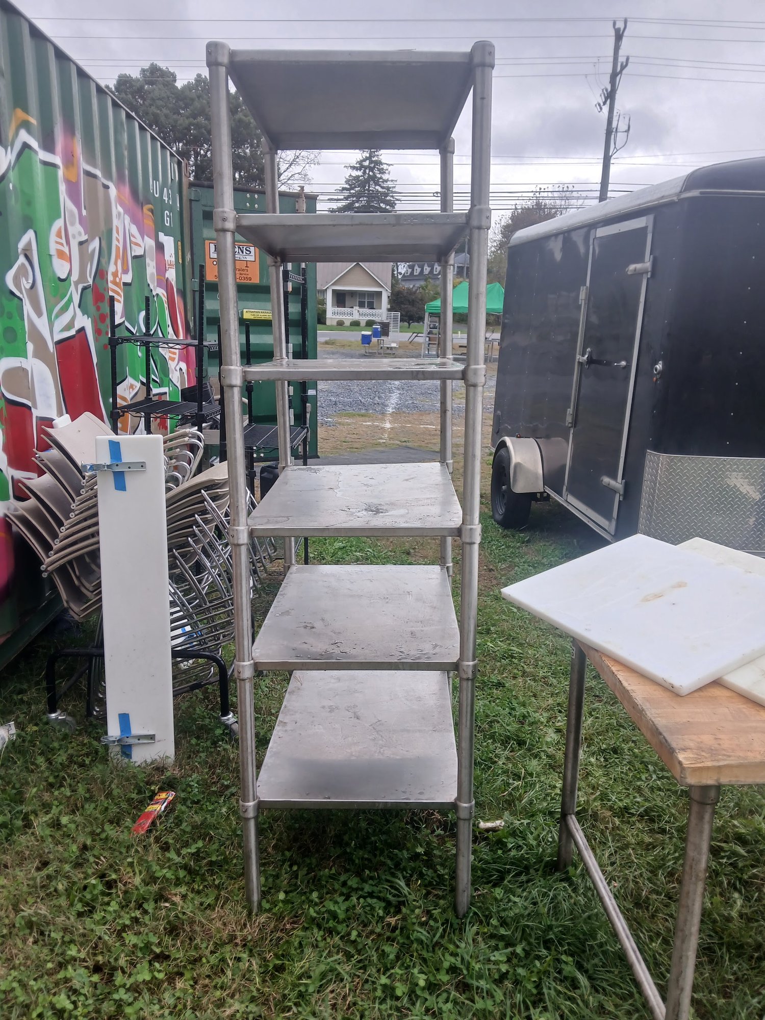 Aluminum / Stainless 5-Tier Shelving Unit - Image 3