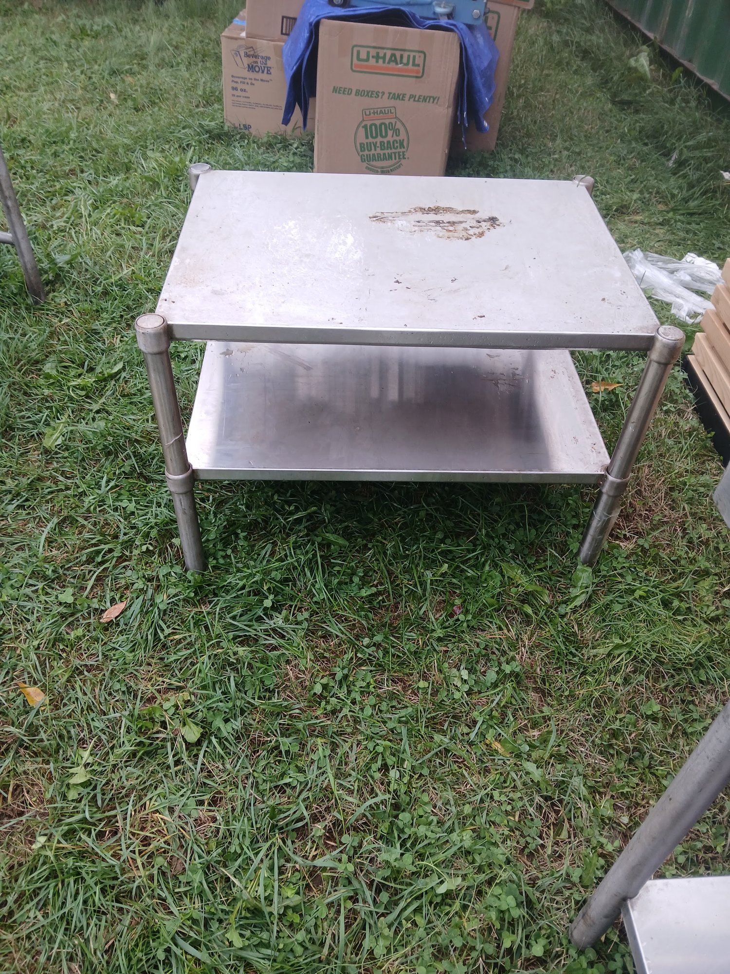 Stainless Steel Solid-Top Equipment Stands with Undershelf - Image 2