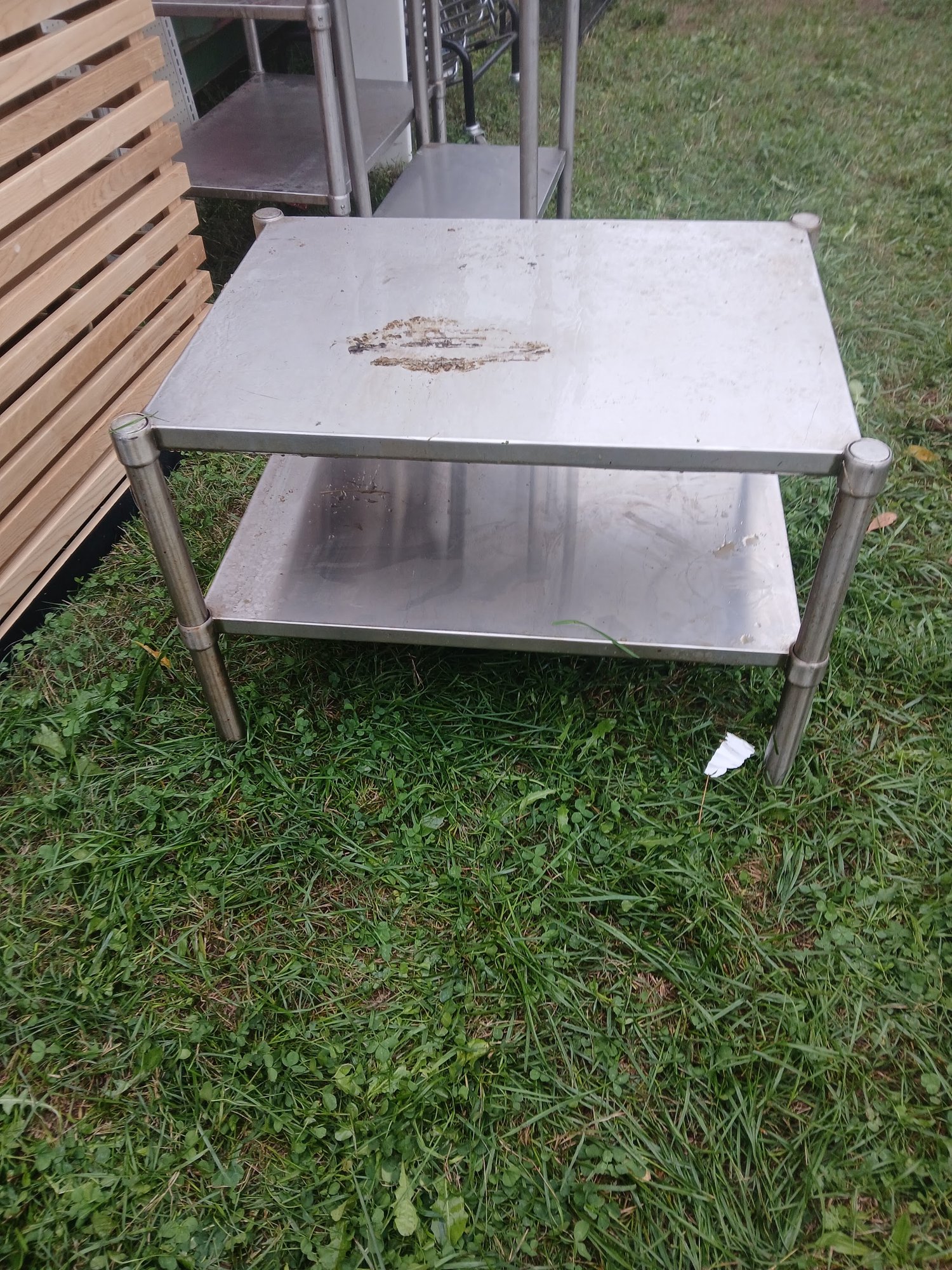 Stainless Steel Solid-Top Equipment Stands with Undershelf - Image 1