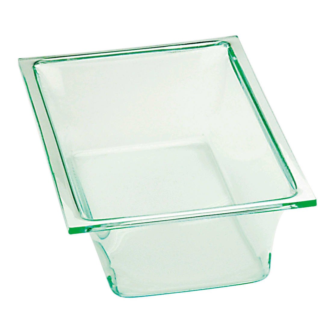 Green Tinted Glass Drop-In Bowl/Tray - Buffet & Food Service Display - Image 1