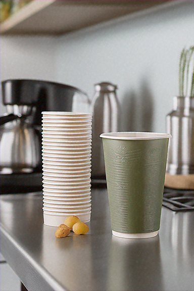 HOT CUP 16 OZ COMPOSTABLE - Image 1