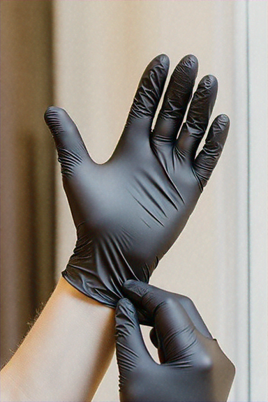 GLOVE NITRILE PF BLACK XL - Image 1
