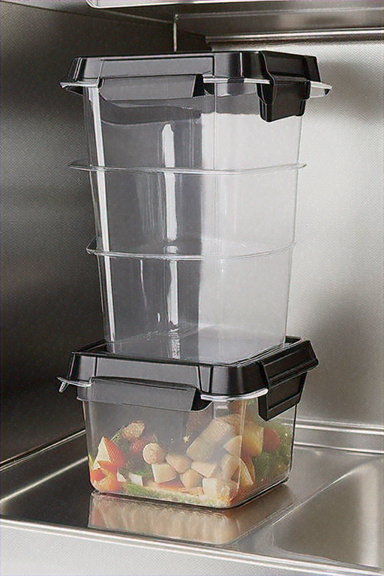 CONTAINER 38 OZ COMBO BLK/CLR - Image 1