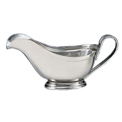 9 oz Stainless Steel Sauce Boat - Restaurant Gravy & Sauce Service - Image 1