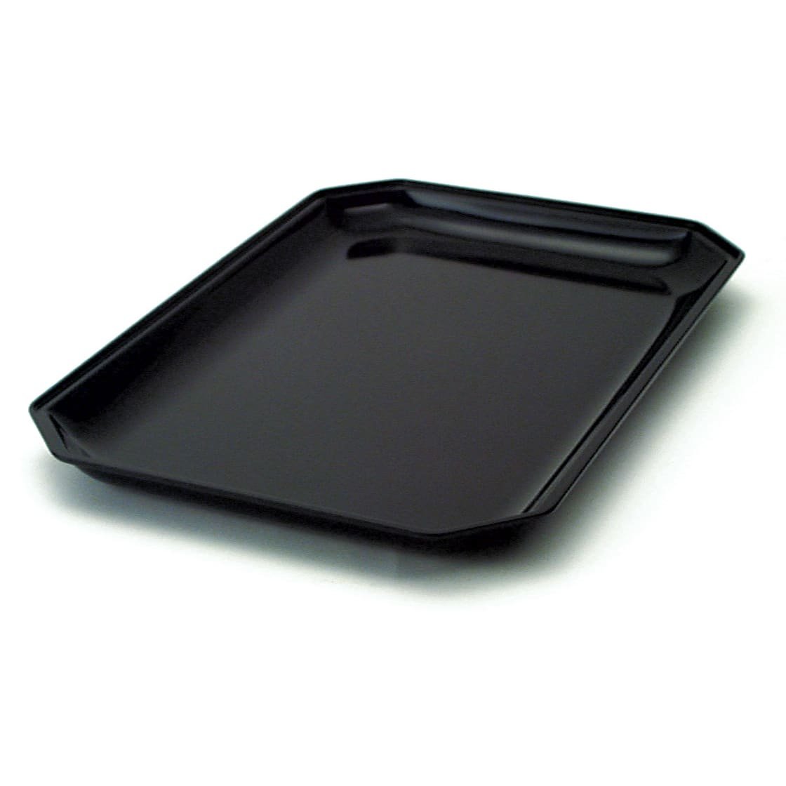 15"x10"x1" Black Shallow Serving Tray - Restaurant Food Presentation (Case of 6) - Image 1