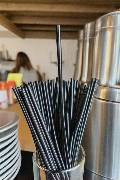 BLACK STRAW STIRRER 5.25" - Image 1