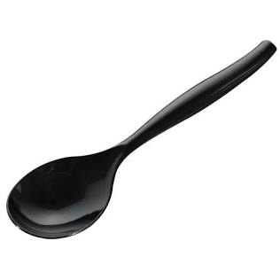 Black serving spoon