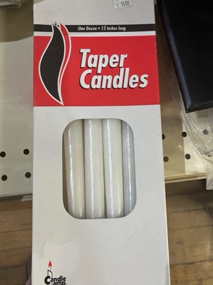 12” taper candles 